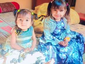 Kanwal with her baby sister