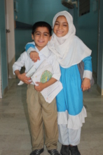 Wali with his sister Sakina