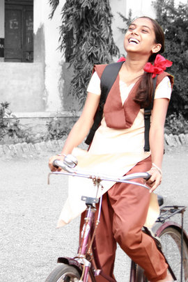 Give a girl a bike: help her to go to school