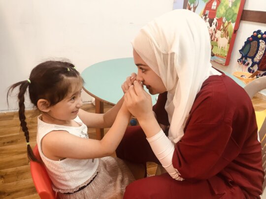 Drawing a smile for disabled children in Bethlehem