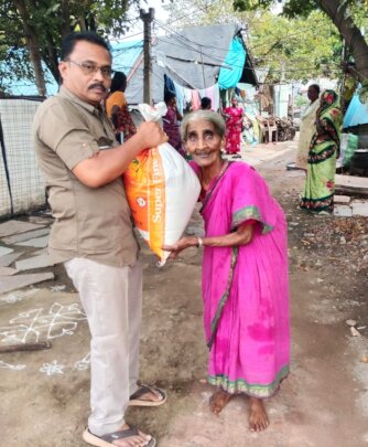 Provide Food Groceries to poor Grandparents India