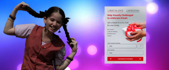 Gift a Diwali kit to Visually challenged Families