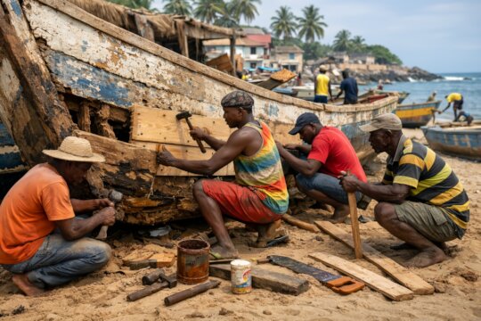 Help Fishermen in Axim Replace Broken Boats